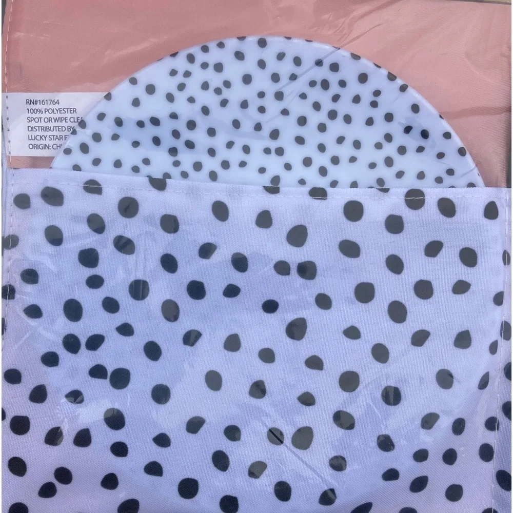 Lucky Star Picnic Set Kids 1 Package White Black Polka Dot With Pink Target New